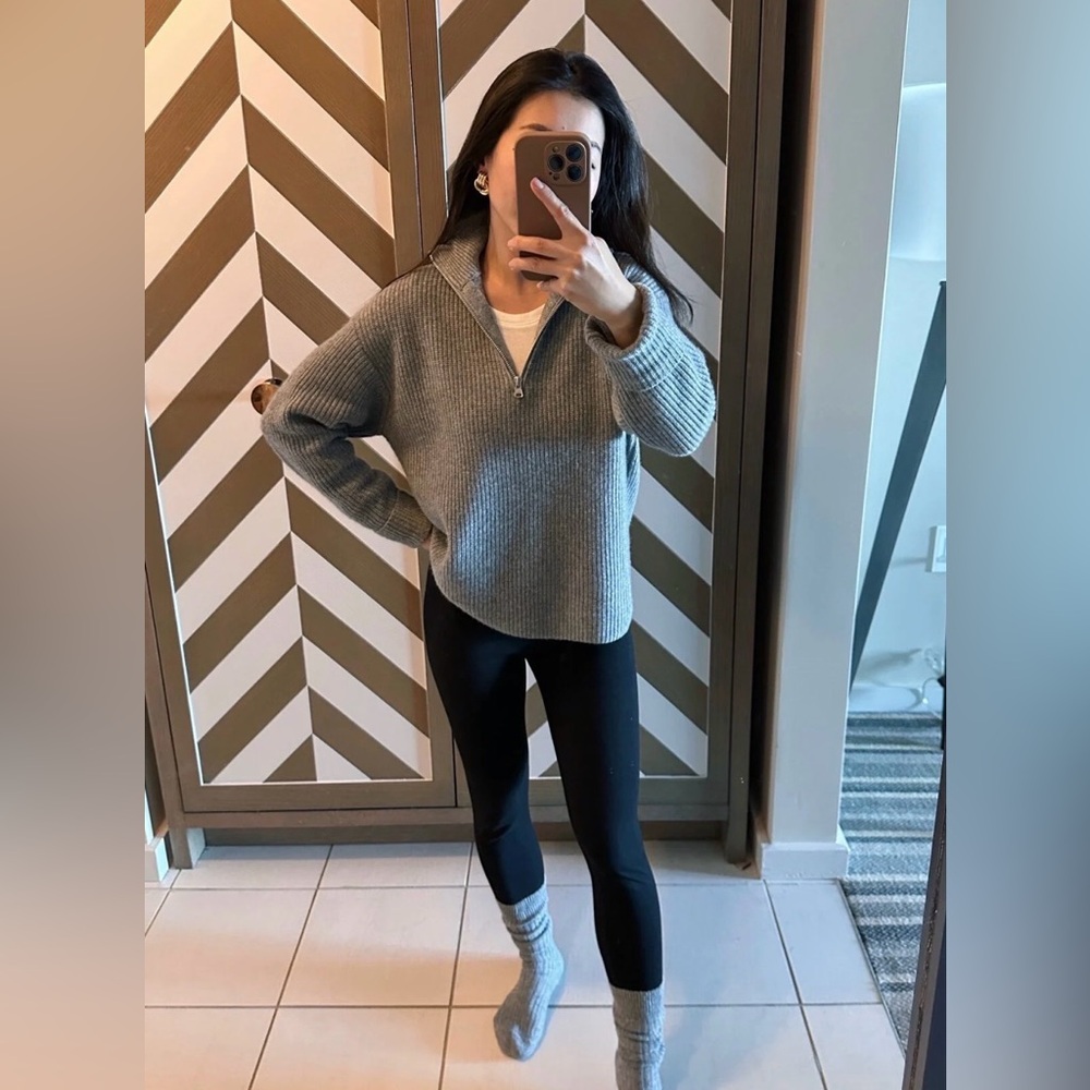 Mongolian cashmere quarter zip sweater - Picture 8 of 8